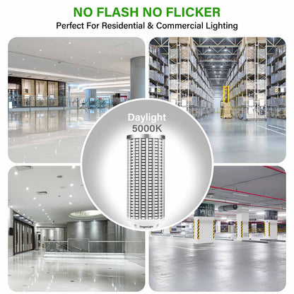DragonLight 80W LED Corn Bulbs 5000K Daylight E26/E39 Base 9,600LM [Pack of 2]