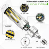 2023 Upgraded 120W Commercial Grade LED Corn Bulb Fanless 5000K Daylight E26/E39 Base 14,400LM - UL Listed