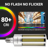 Newest 240W 347V/480V Commercial Grade LED Corn Bulb Fanless 5000K Daylight E39/E40 Base 32,400LM AC180-520V