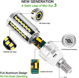 DragonLight 15W LED Corn Bulbs Fanless 6000K Daylight E12 Base 1800LM [Pack of 4] - UL listed