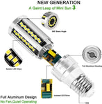 DragonLight 15W LED Corn Bulbs Fanless 3000K Warm White E26 Base 1800LM [Pack of 4] - UL listed