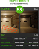 DragonLight 54W LED Corn Bulb Fanless 3000K Warm White E26/E39 Base 6,500LM - UL Listed