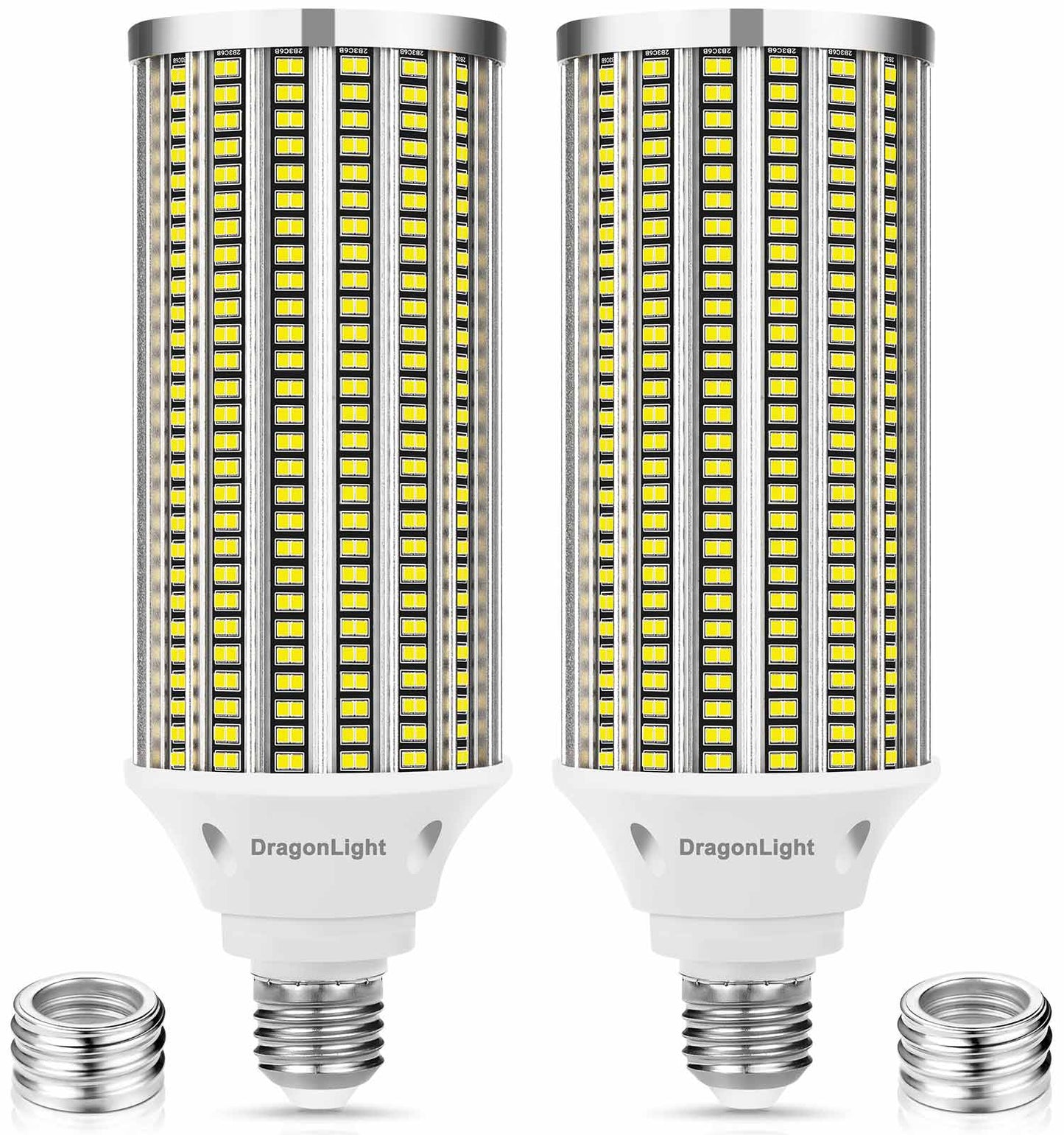 DragonLight 80W LED Corn Bulbs 5000K Daylight E26/E39 Base 9,600LM [Pack of 2]