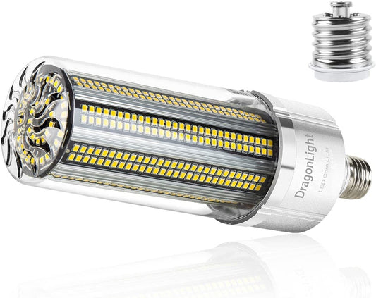 DragonLight 80W Commercial Grade LED Corn Bulb 3000K Warm White E26/E39 Base 9,600LM - UL Listed