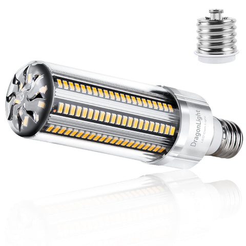 DragonLight 60W LED Corn Bulb 3000K Warm White E26/E39 Base 7,200LM - UL Listed