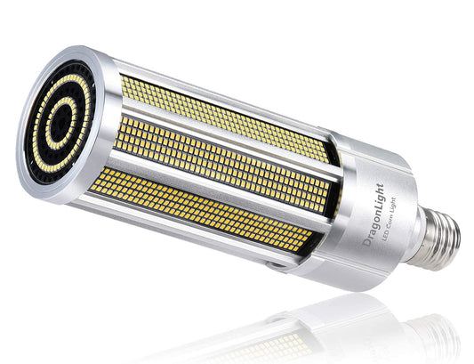 DragonLight 240W Commercial Grade LED Corn Bulb Fanless 3000K Warm White E39 Base 32,400LM - UL Listed