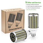 DragonLight 30W LED Corn Bulbs 3000K Warm White E26 Base 3,600LM [Twin Value Pack]
