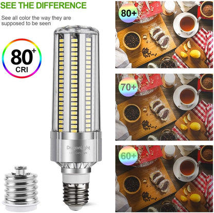 DragonLight 54W LED Corn Bulb 6000K Daylight E26/E39 Base 6,500LM - UL Listed