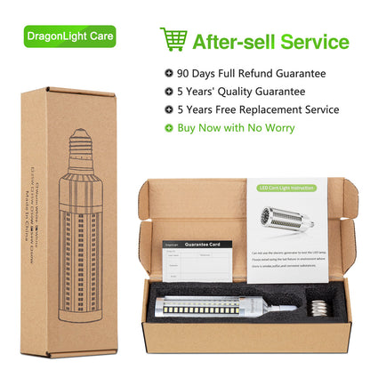 DragonLight 54W LED Corn Bulb Fanless 6000K Daylight E26/E39 Base 6,500LM - UL Listed