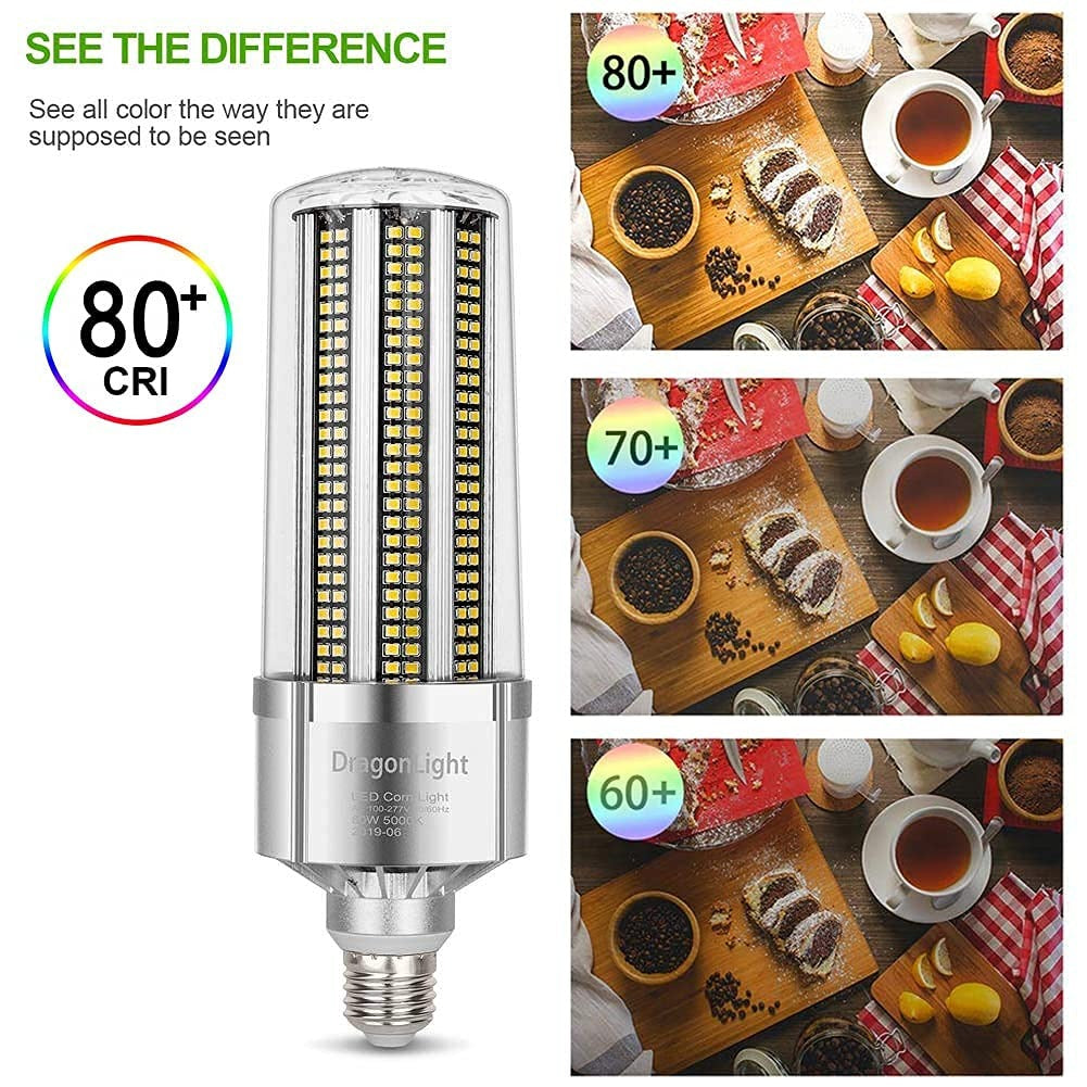 DragonLight 200W Commercial Grade LED Corn Bulb 3000K Warm White E39 Base 27,000LM - UL Listed