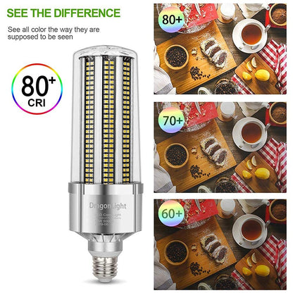 DragonLight 200W Commercial Grade LED Corn Bulb 3000K Warm White E39 Base 27,000LM - UL Listed