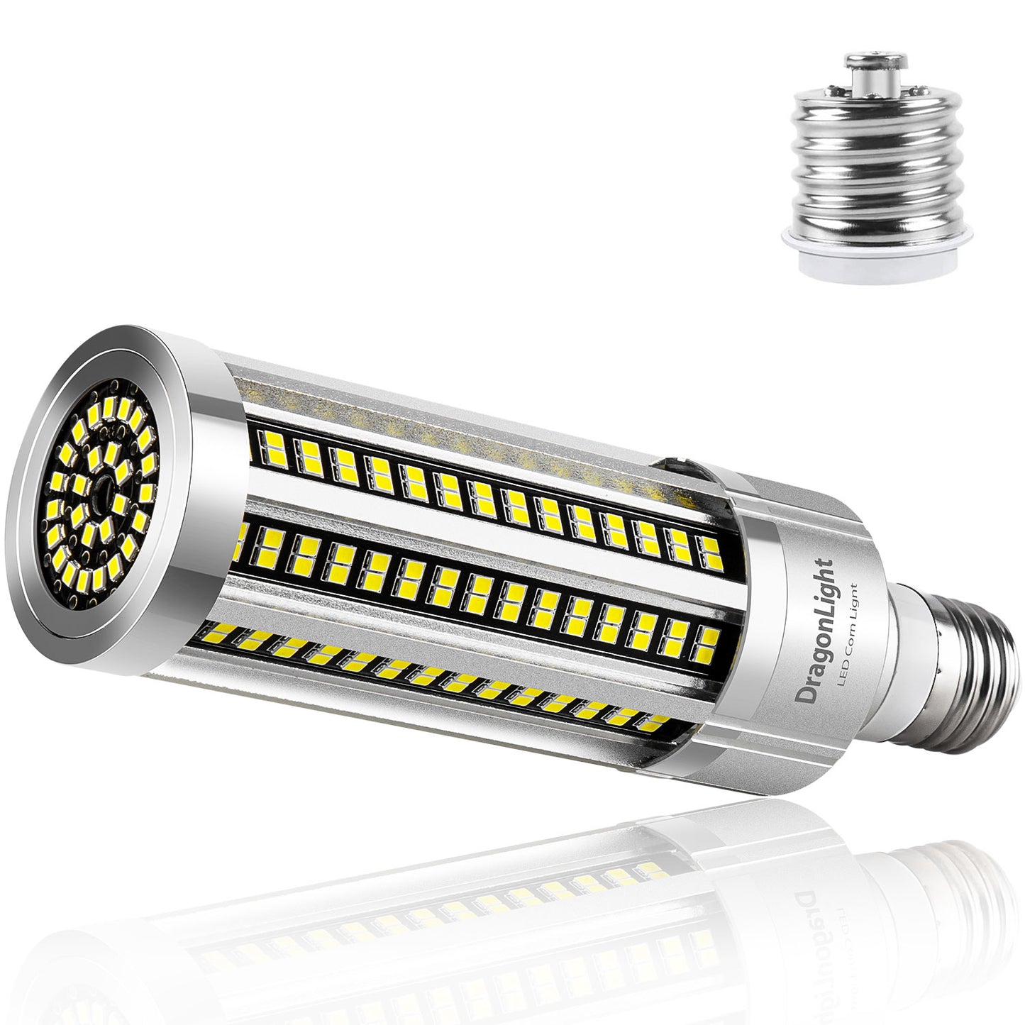 DragonLight 60W LED Corn Bulb Fanless 5000K Daylight E26/E39 Base 7,200LM - UL Listed