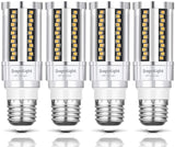DragonLight 15W LED Corn Bulbs Fanless 3000K Warm White E26 Base 1800LM [Pack of 4] - UL listed