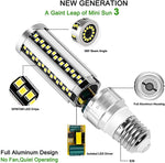 DragonLight 20W LED Corn Bulbs Fanless 3000K Warm White E26 Base 2,400LM [Pack of 2] - UL Listed