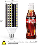 DragonLight 50W LED Corn Bulbs 3000K Warm White E26/E39 Base 5,000LM [Twin Value Pack]
