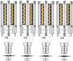 DragonLight 15W LED Corn Bulbs Fanless 3000K Warm White E12 Base 1800LM [Pack of 4] - UL listed