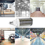DragonLight 50W LED Corn Bulbs 6000K Daylight E26/E39 Base 5,000LM [Twin Value Pack]