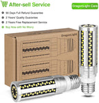 DragonLight 20W LED Corn Bulbs Fanless 3000K Warm White E26 Base 2,400LM [Pack of 2] - UL Listed