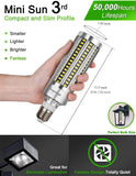 DragonLight 60W LED Corn Bulb Fanless 3000K Warm White E26/E39 Base 7,200LM for Street Lighting
