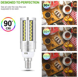 DragonLight 15W LED Corn Bulbs Fanless 3000K Warm White E12 Base 1800LM [Pack of 4] - UL listed
