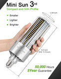DragonLight 120W Commercial Grade LED Corn Bulb 3000K Warm White E26/E39 Base 14,400LM - UL Listed