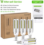 DragonLight 15W LED Corn Bulbs Fanless 3000K Warm White E12 Base 1800LM [Pack of 4] - UL listed