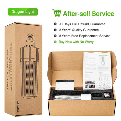 DragonLight 100W Commercial Grade LED Corn Bulb 3000K Warm White E26/E39 Base 12,000LM - UL Listed
