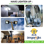 DragonLight 60W LED Corn Bulb Fanless 6000K Daylight E26/E39 Base 7,200LM - UL Listed