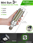 DragonLight 50W LED Corn Bulb Fanless 6000K Daylight E26/E39 Base 6,000LM - UL Listed